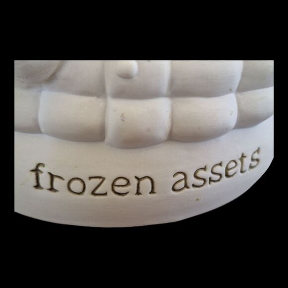 Dept 56 Bank Snowpinion Frozen Assets Porcelain Christmas Snowman Retired - Picture 8 of 13